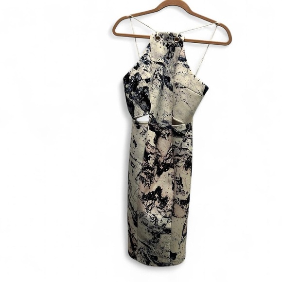 Kendall + Kylie x Topshop Marble Print Cutout Midi Dress Size 8 | ASOS Exclusive - Picture 4 of 10